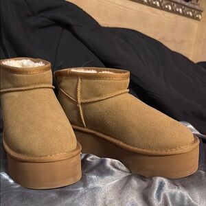 Tan Winter Ankle Boots